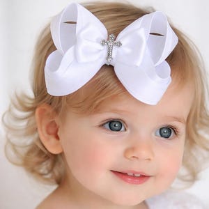Lazo para el cabello de bautizo, accesorio de cinta para bautizo o primera comunión