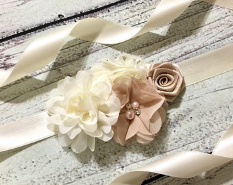flower girl sashes and belts