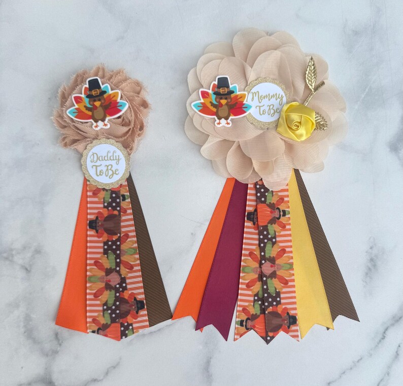 Turkey Baby Shower Sash: Fall Thanksgiving Mommy-to-Be image 5