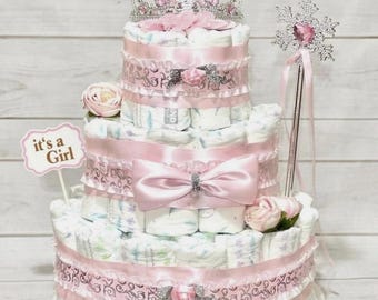 Princess Diaper Cake Baby Shower Girl Princess Baby Shower Decoration Table Centerpiece Decoration Diaper Cake Girl Shower Decoration