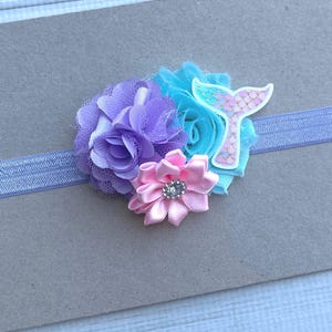 Mermaid Headband Pink Aqua Purple Mermaid Headband Mermaid Baby Headband Toddler Headband Little Mermaid Headband Under the Sea Headband
