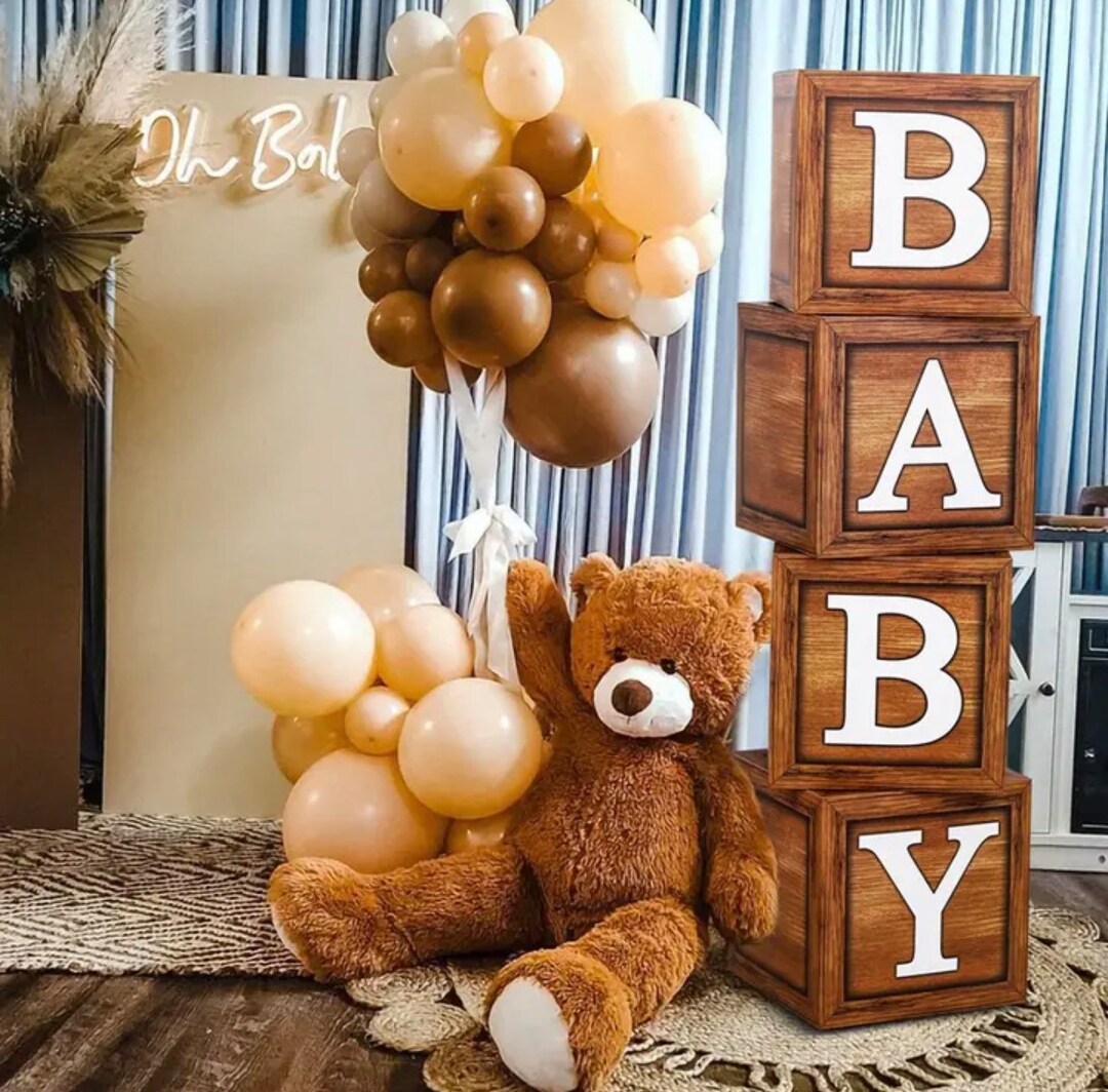 Wood Baby Shower Boxes rustic Baby Shower Decorations Gender Etsy