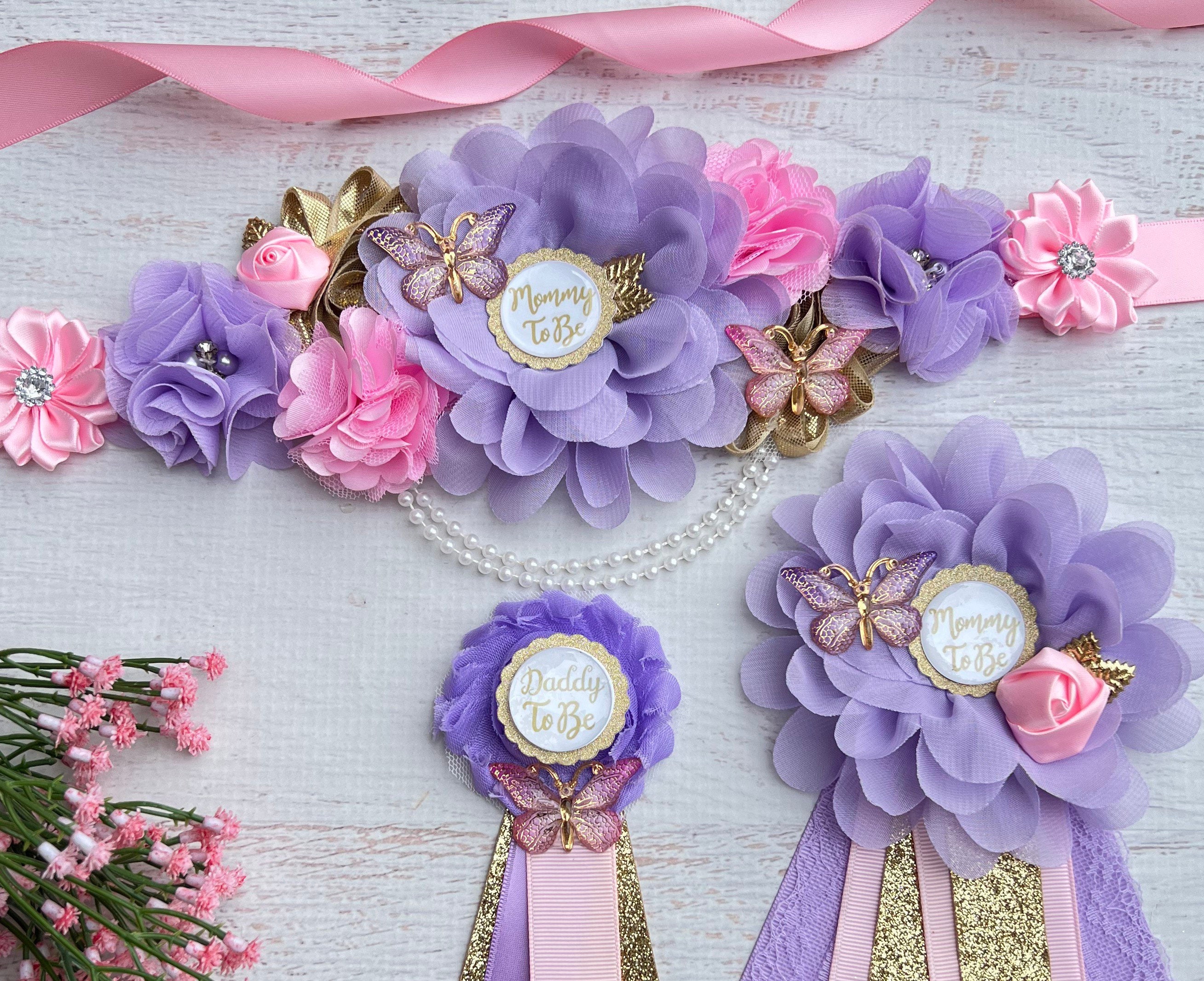 Faja de mariposa para baby shower, faja de maternidad con mariposa rosa y  violeta, faja para baby shower de niña, faja de embarazo, faja para futura  mamá, faja de mariposa para barriguita, image size:2617x2132