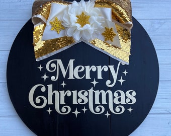 Merry Christmas Türschild Merry Christmas Decor Gold Merry Christmas-Wand-Dekor Weihnachts-Dekor Urlaub Türschild Weihnachten Türschild