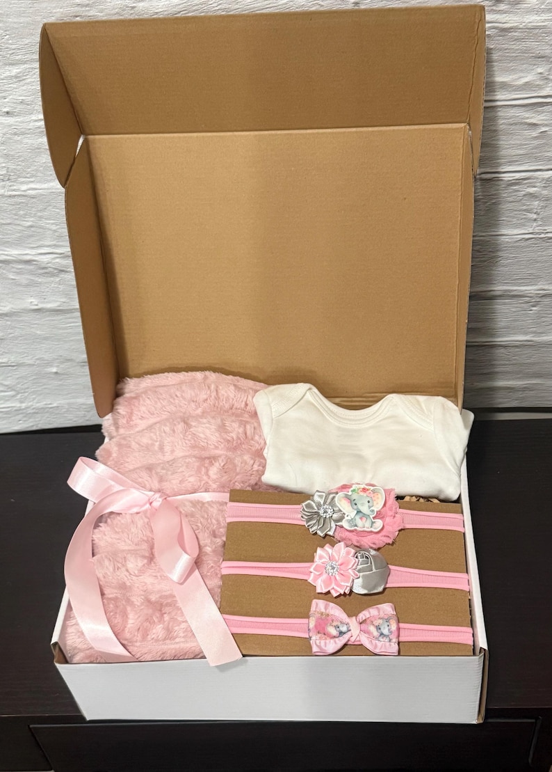Pink Baby Shower Gift Box ,baby Shower Gift Basket for Girl ,newborn ...