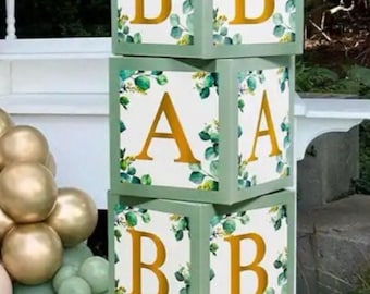 Safari Baby Shower Boxes Decoration Baby Shower Decoration Greenery Baby Shower Decor Party supply Gender Neutral Baby Shower Decor
