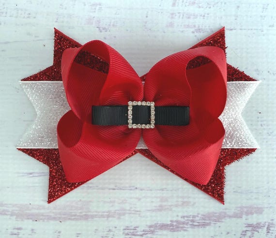 Santa Hair Bow Santa Hair Bow