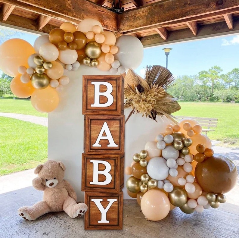 Wood Baby Shower Boxes rustic Baby Shower Decorations Gender Etsy