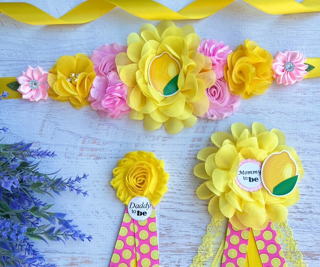 Lemonade Maternity Sash ,lemonade Baby Shower Sash ,pregnancy Sash Belt