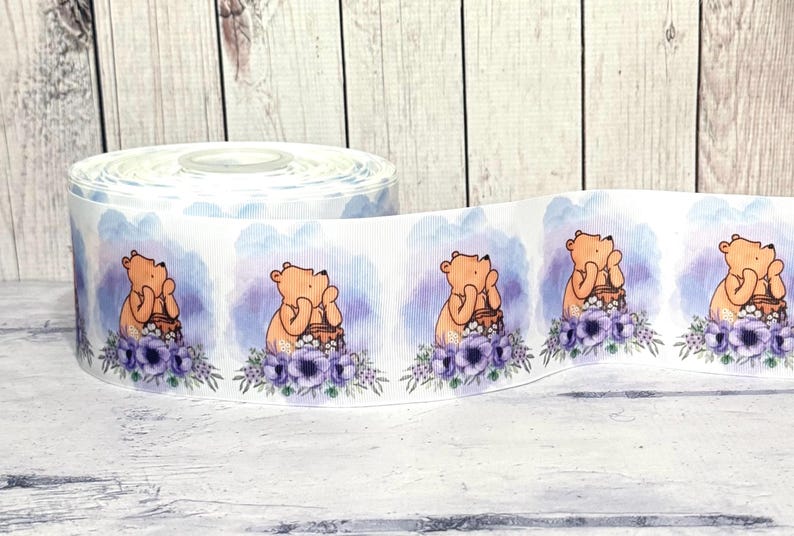 7/8” or 1 1/2” or 3” Classic Winnie the Pooh Grosgrain Ribbon , Classic ...