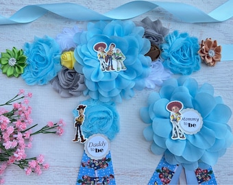 Toy Story Baby Shower-band, blivande mamma-corsage