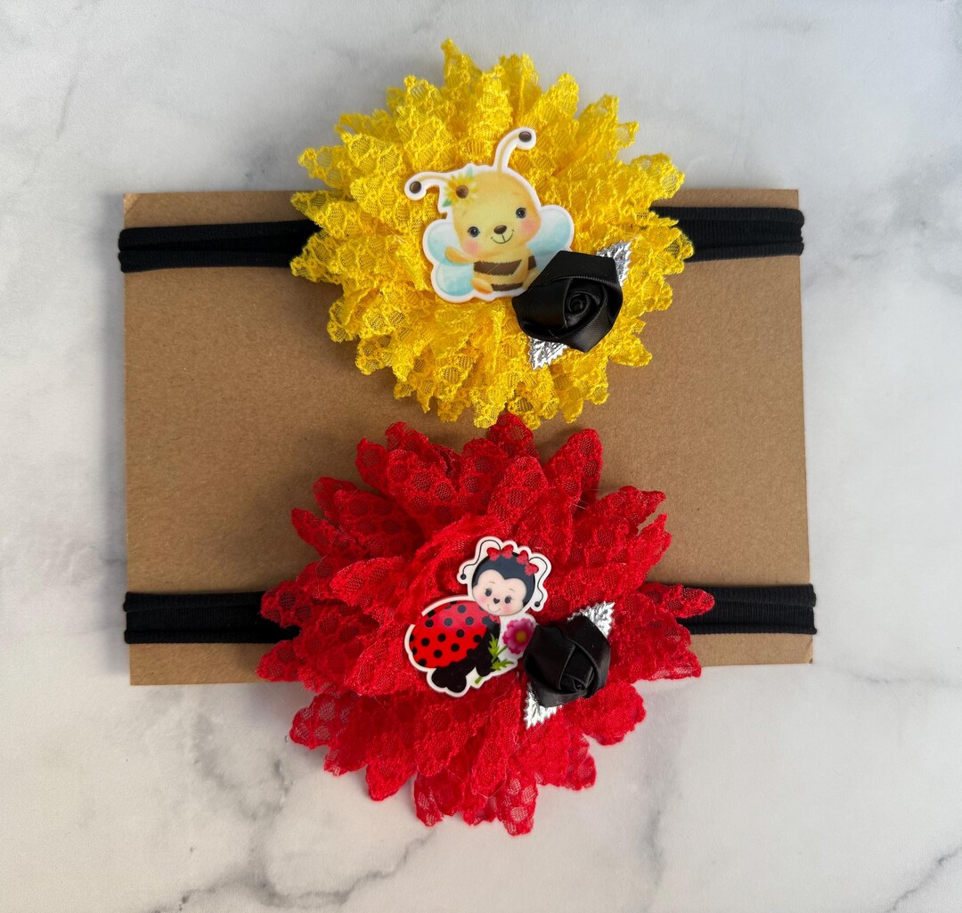 Ladybug and Bumblebee Headband SET Baby /toddler Headbands Bug Theme - Etsy