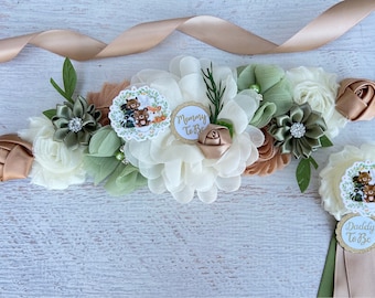 Woodland Baby Shower Sash ,Woodland Maternity Sash, Woodland Pregnancy Sash ,Woodland Mom to be Sash, Woodland Theme Baby Shower
