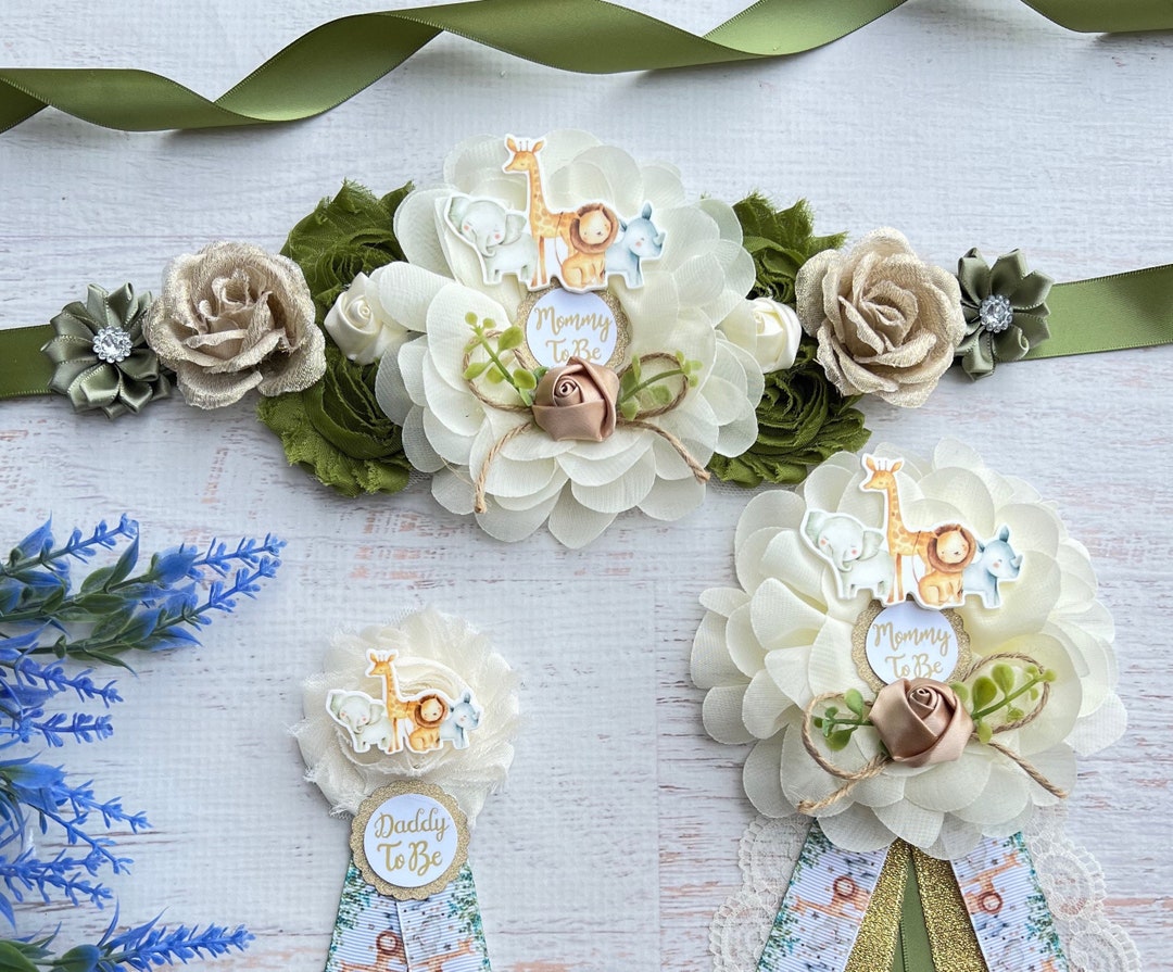 Safari Baby Shower Sash safari Maternity Sash Belt safari Etsy