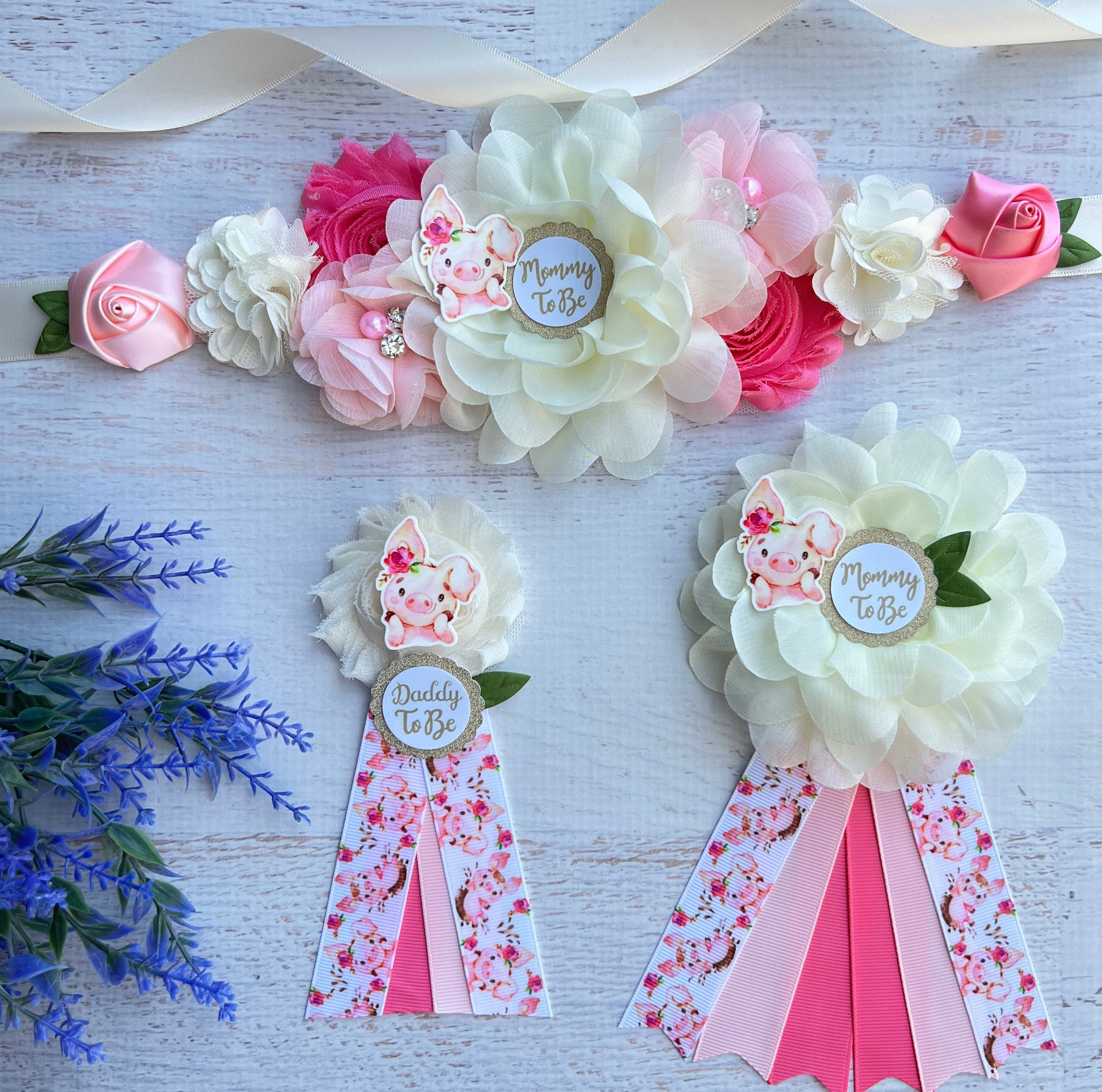 Bear Baby Shower Decorations Pack Elephant Mom To Be Sash Daddy