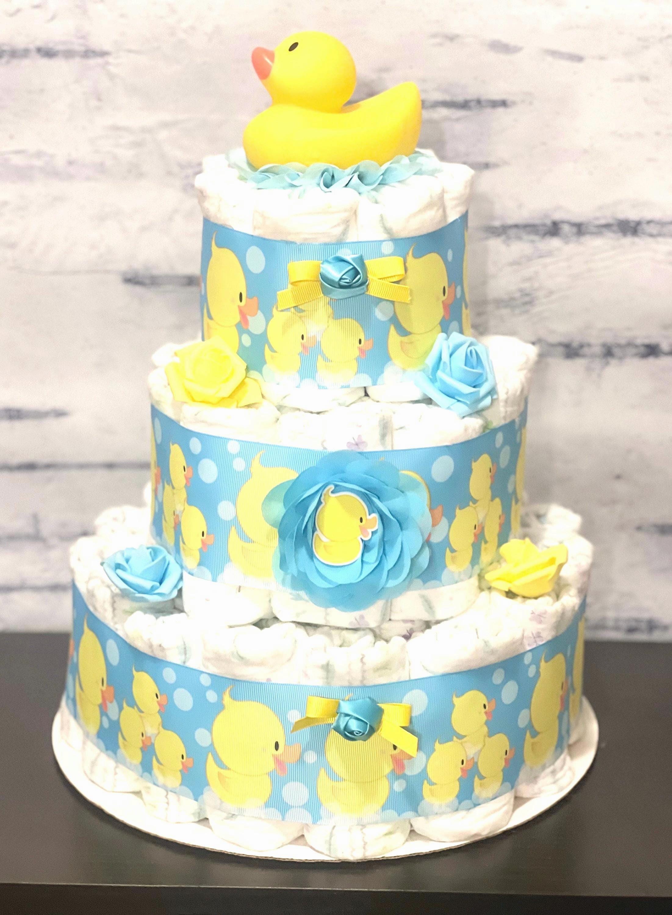 Rubber Duck Baby Shower Diaper Cake Boy ir Girl Decoration Centerpiece Gift, image size:2203x3000