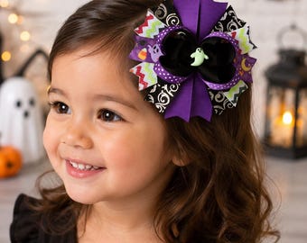 Halloween Ghost Hair Bow , Girl /Toddler Hair Clip