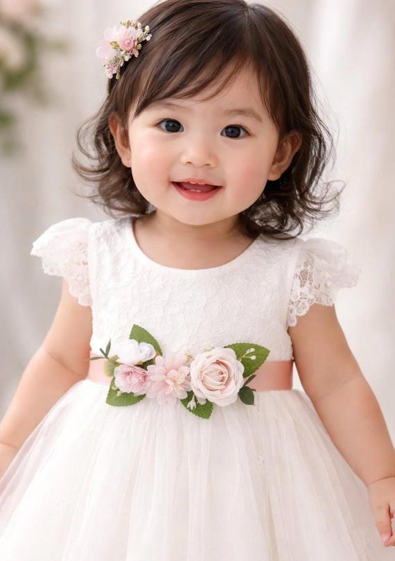 white dress with pink belt White Dress with Pink Tulle Belt by BELLA BRILLY 100