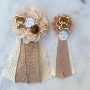 Teddy Bear Baby Shower Corsage ,Teddy Bear Corsage For Mommy ,Teddy Bear Baby Shower Pins ,Gender Neutral ,Dad and Mom To be Pins