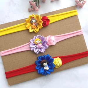 Princess Headband Set , Baby Headbands , Nylon Headband, Newborn Headband, Toddler Headbands, Princess Hairband , Baby Shower Gift ,Baby Bow