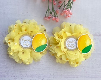 Zitrone Babyparty Pins Familie Pins Mama und Papa Pins Zitrone Babyparty Pins Anstecknadeln Oma Pins Gender Neutral Baby Shower