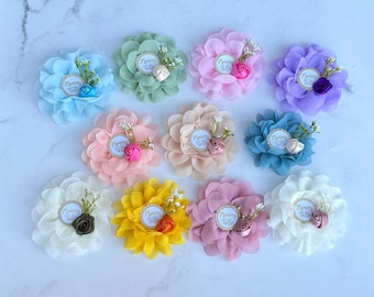Baby in Bloom Baby Shower Pins , Wildflower Mom and Dad Pins ,Boy / Girl / Gender Neutral