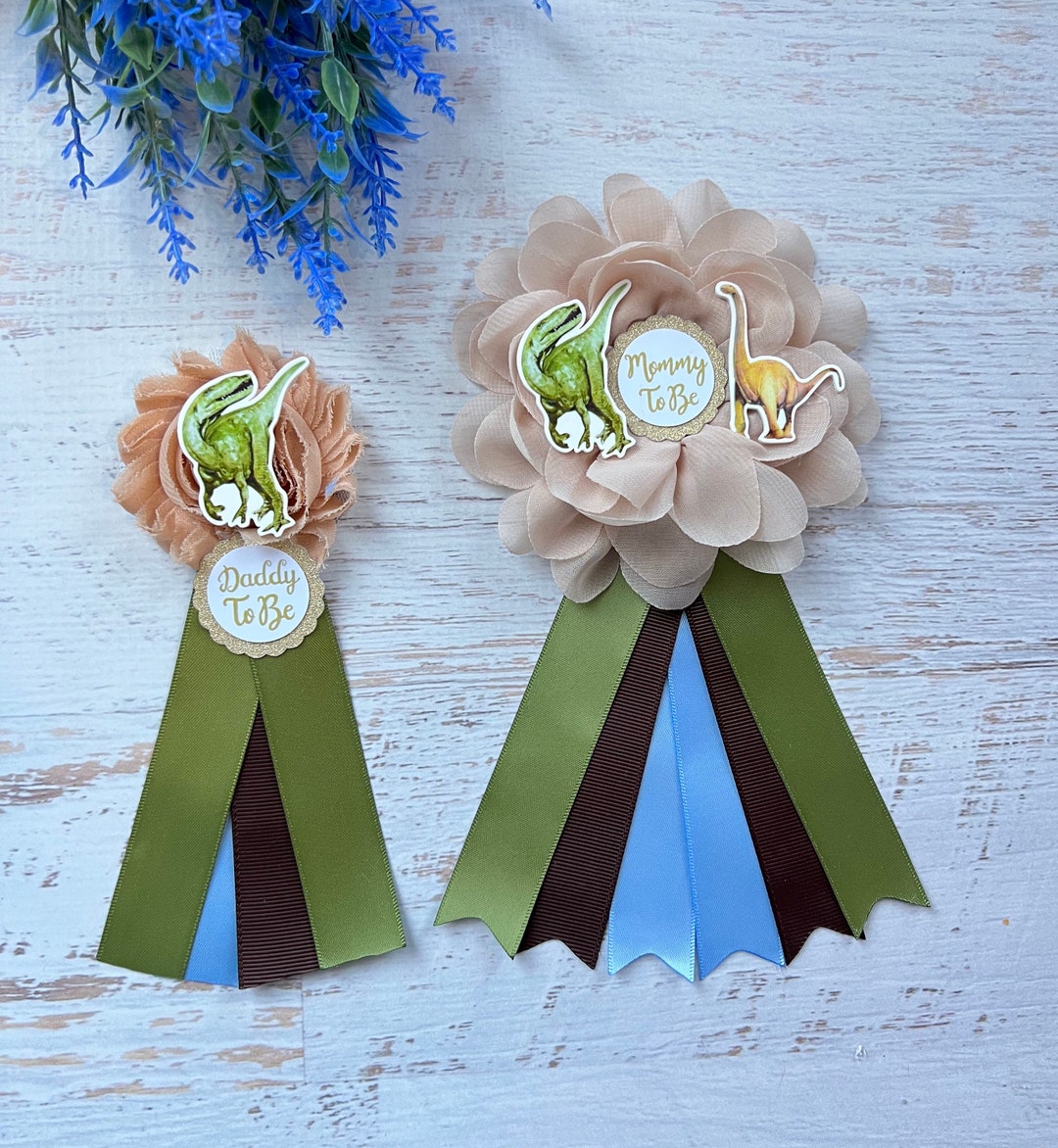 Dinosaur Baby Shower Corsage , Dinosaur Baby Shower Pin ,mommy to Be