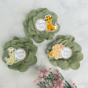 Lion king Baby Shower Pins ,Safari Baby Shower Corsage ,Mom, Dad ,and Family Pins ,Lion king Baby Shower Corsages