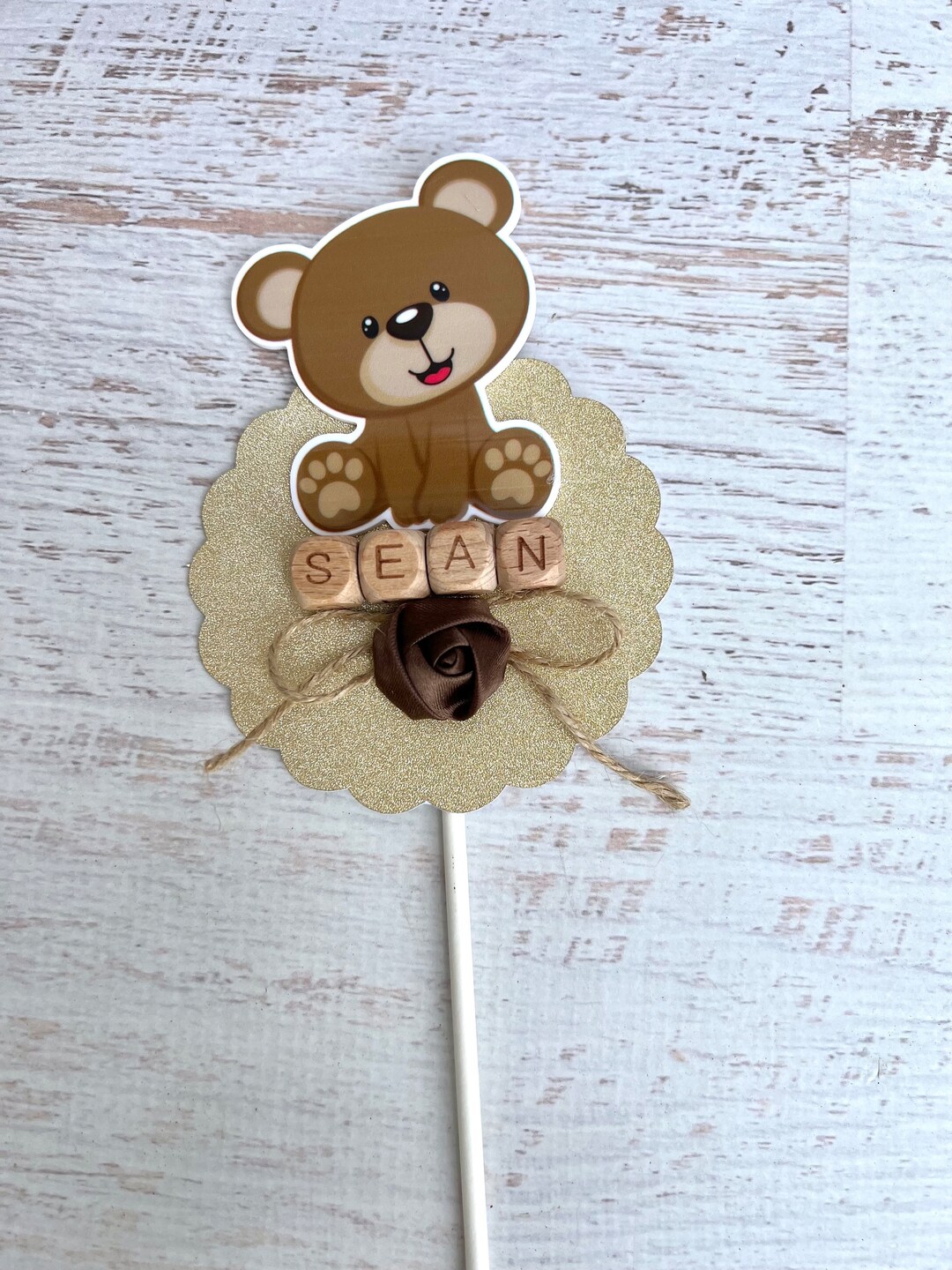 Teddy Bear Cake Topper ,teddy Bear Centerpiece, Teddy Baby Shower ...