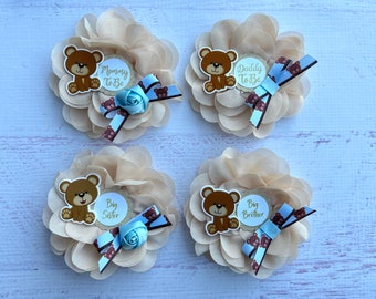 Teddy Bear Baby Shower Corsage Pins – Boy, Girl & Gender Neutral | Mommy, Daddy and Family Badges