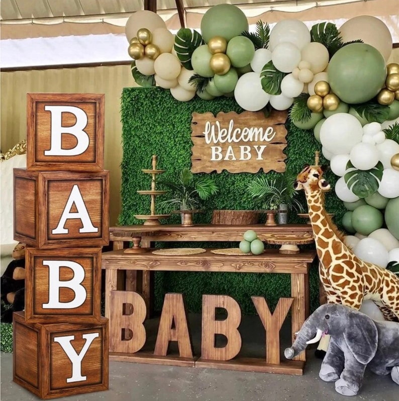 Wood Baby Shower Boxes rustic Baby Shower Decorations Gender Etsy
