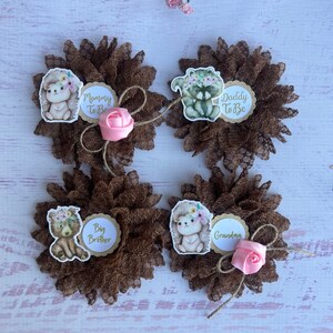 Woodland Baby Shower Pins Woodland Baby Shower Corsage Mommy Pin Daddy Pin Woodland Family Pin Woodland Baby Shower Girl Forest Animals Pin