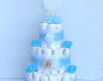 Silly Goose Baby Shower Diaper Cake Boy Centerpieces Decor Newborn Gift