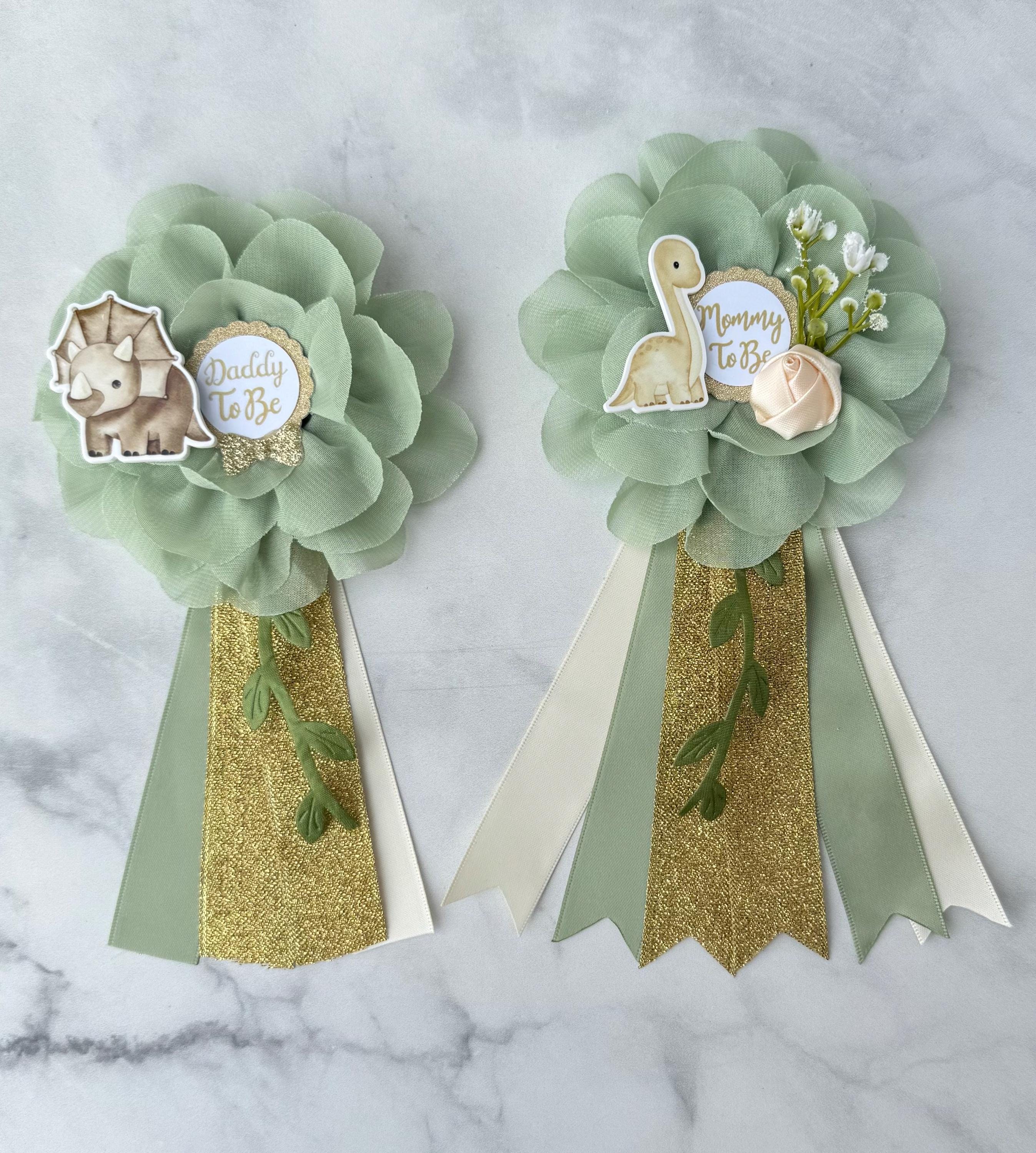 Dino maternity sash set 440 Dinosaur Baby Shower Sash Dino Maternity Sash Dino Baby  main image 3