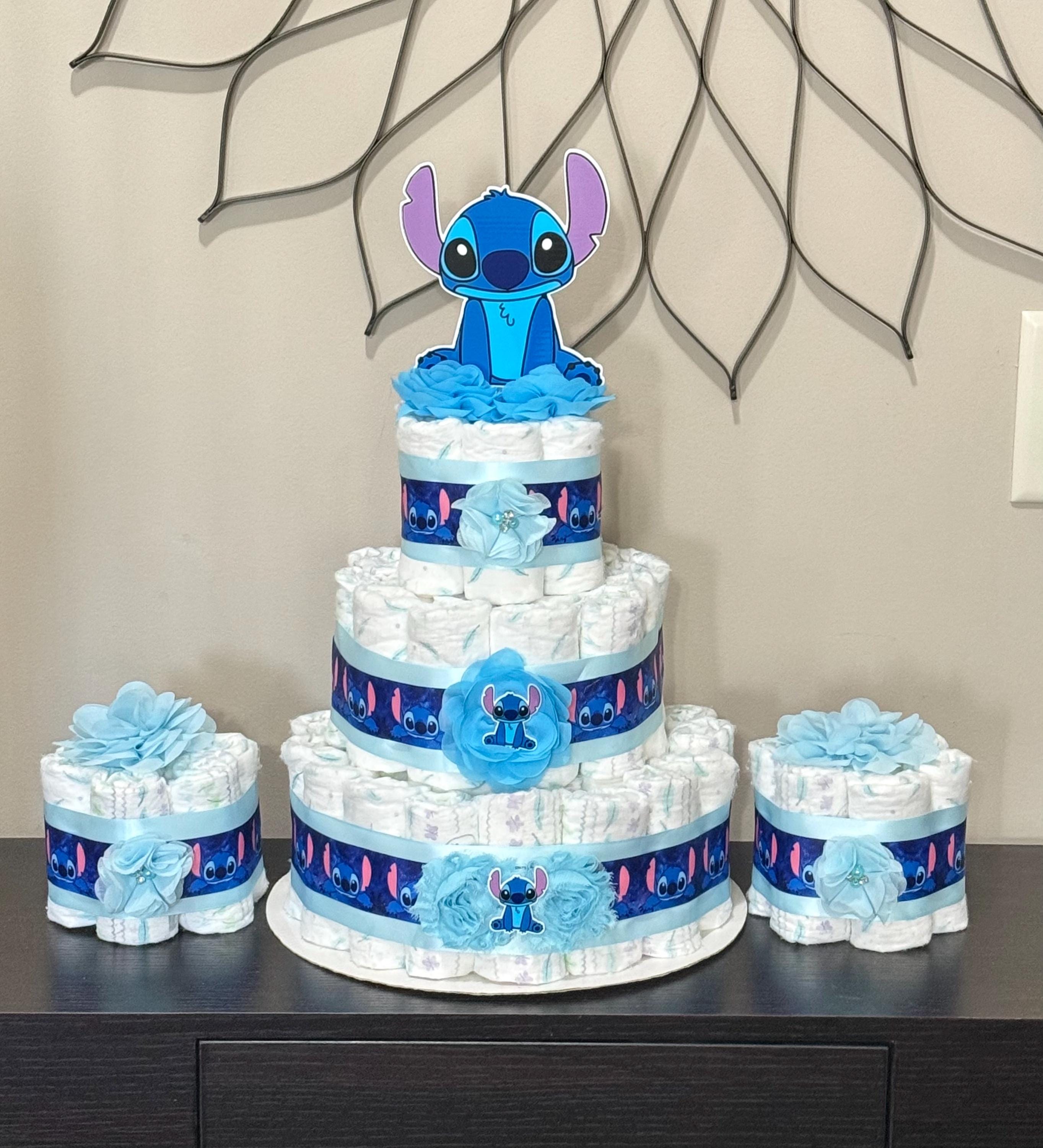 Stitch Diaper Cake Set of 3 Diaper Cake Stitch Baby Shower Centerpieces  Baby Shower Decoration Table Centerpieces Baby Shower Gift - Etsy, image size:2727x3000