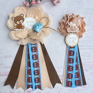 Teddy Bear Baby Shower Corsages Teddy Baby Shower Pins Mommy To Be pin , Teddy Bear Baby Shower Boy , Teddy Baby Shower Family Pins