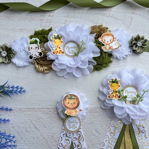 Safari Baby Shower Sash ,Safari Maternity sash ,Safari Sash Belt ,Jungle Baby Shower Sash ,Pregnancy Sash, Mommy To be Sash , Safari Sash