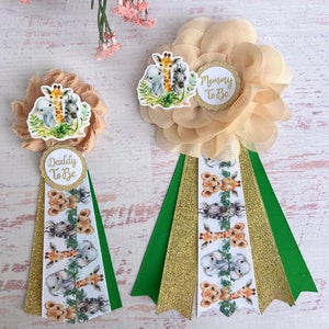 Safari Baby Shower Corsage ,Safari Baby Shower Pin, Mommy to be Pin ,Mommy Ribbon ,Jungle Baby Shower Pin ,Mommy Corsage ,Safari Baby Shower