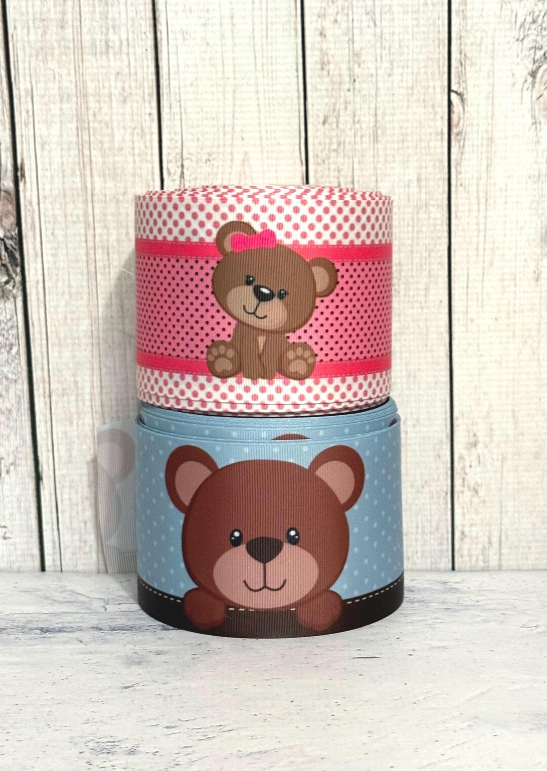 7/8” 1 1/2” 3” Teddy Bear Grosgrain Ribbon , Bear Grosgrain Ribbon 3 ...