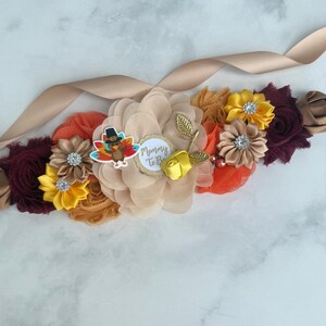Turkey Baby Shower Sash: Fall Thanksgiving Mommy-to-Be image 3