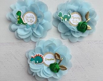 Dinosaur Baby Shower Pins Family Pins Baby Shower Family Corsages Dino Baby Shower Boy  Dinosaur Baby Shower Boy Mom and Dad Pins