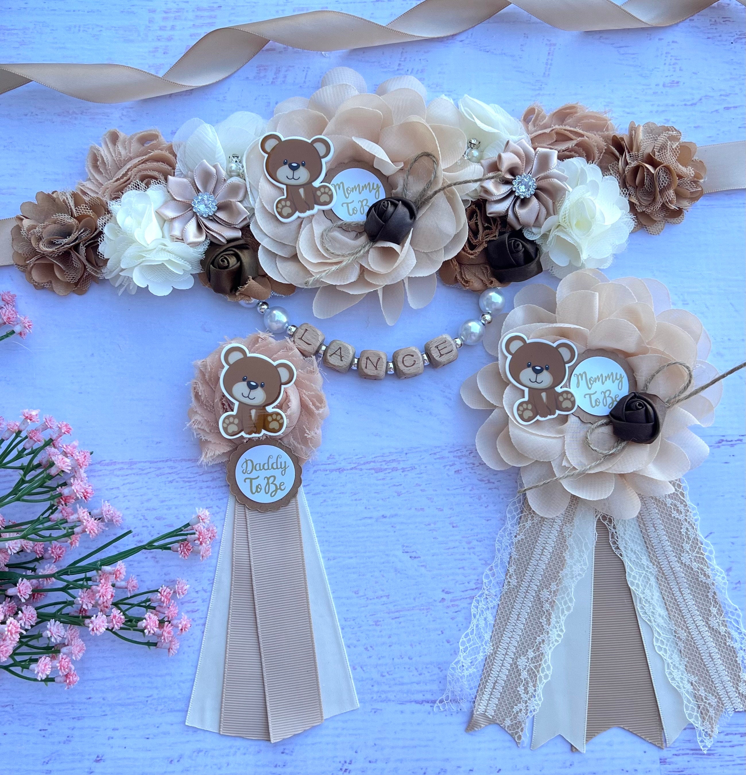 New Mommy Essentials HappyField Brown Maternity Sash Kit Mom To Be