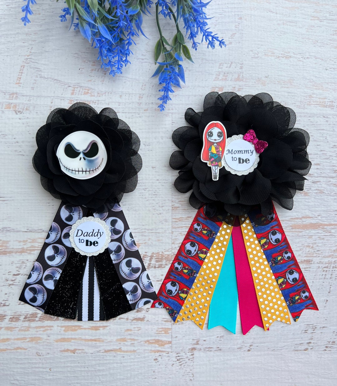 Nightmare Before Christmas Baby Shower Corsage, Mommy to Be Ribbon ...