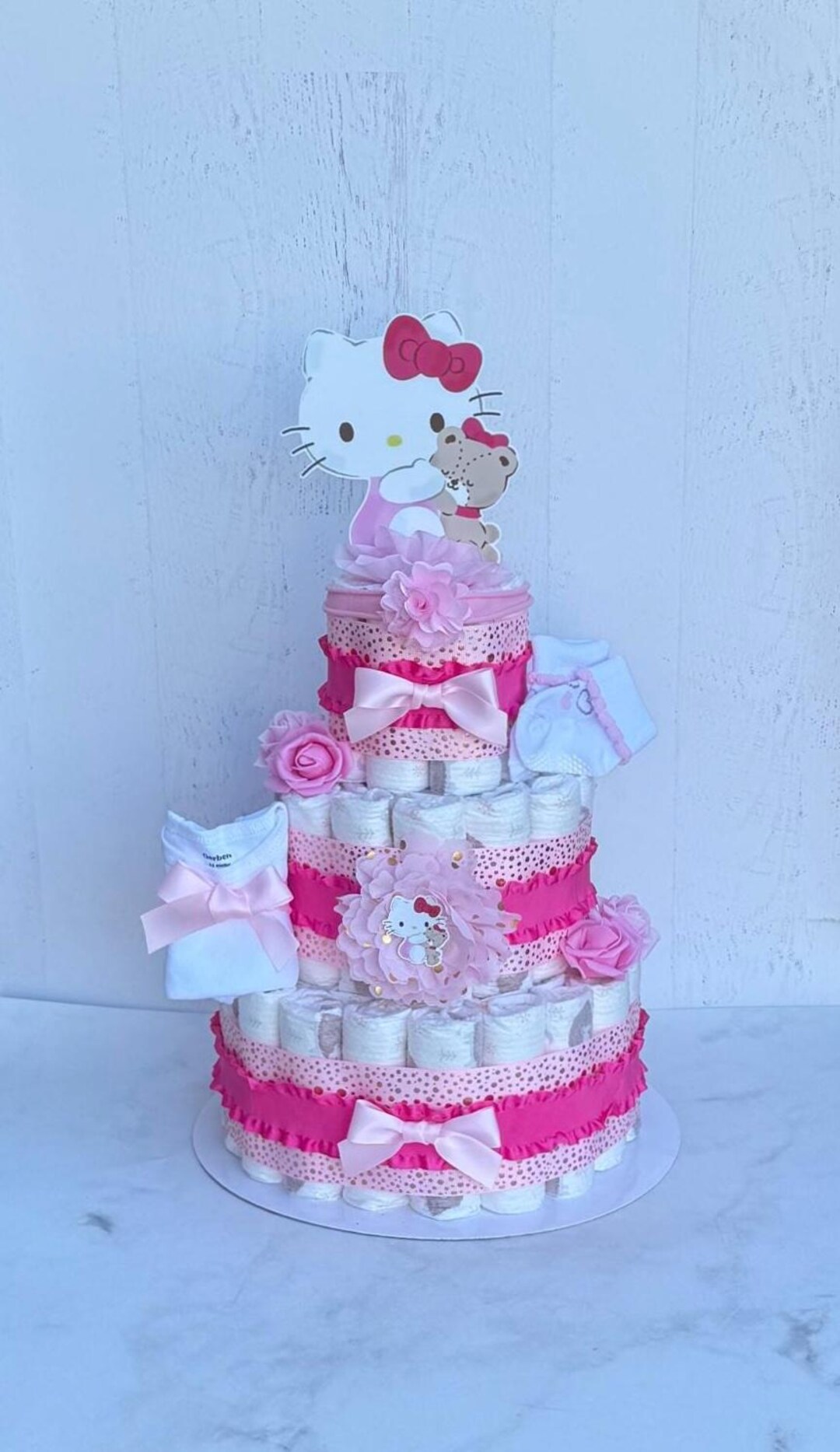 Kitty Diaper Cake Baby Shower Girl Centerpieces, Newborn Gifts  Denmark