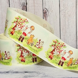 3&quot; 1 1/2” 7/8” Classic Pooh Grosgrain Ribbon  ,3 yards Classic Winnie The Pooh Ribbon