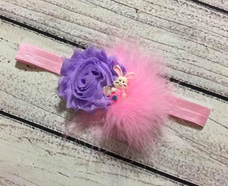 Easter headband Easter Baby Headband Easter Bunny Headband Easter Headbands Easter hairbow Pink Lavender Easter headband baby toddler girl