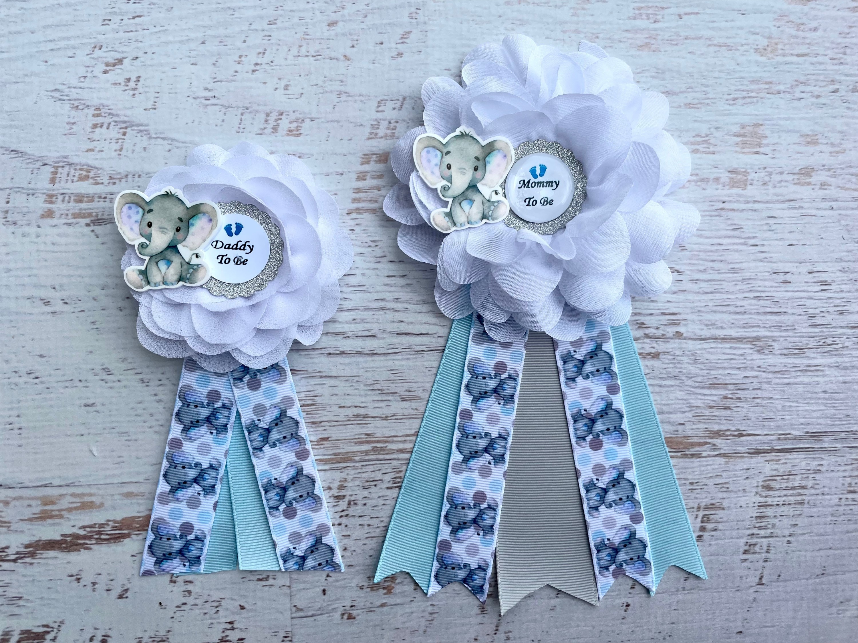 Elephant Baby Shower Sash blue Elephant Maternity Sash Boy Etsy