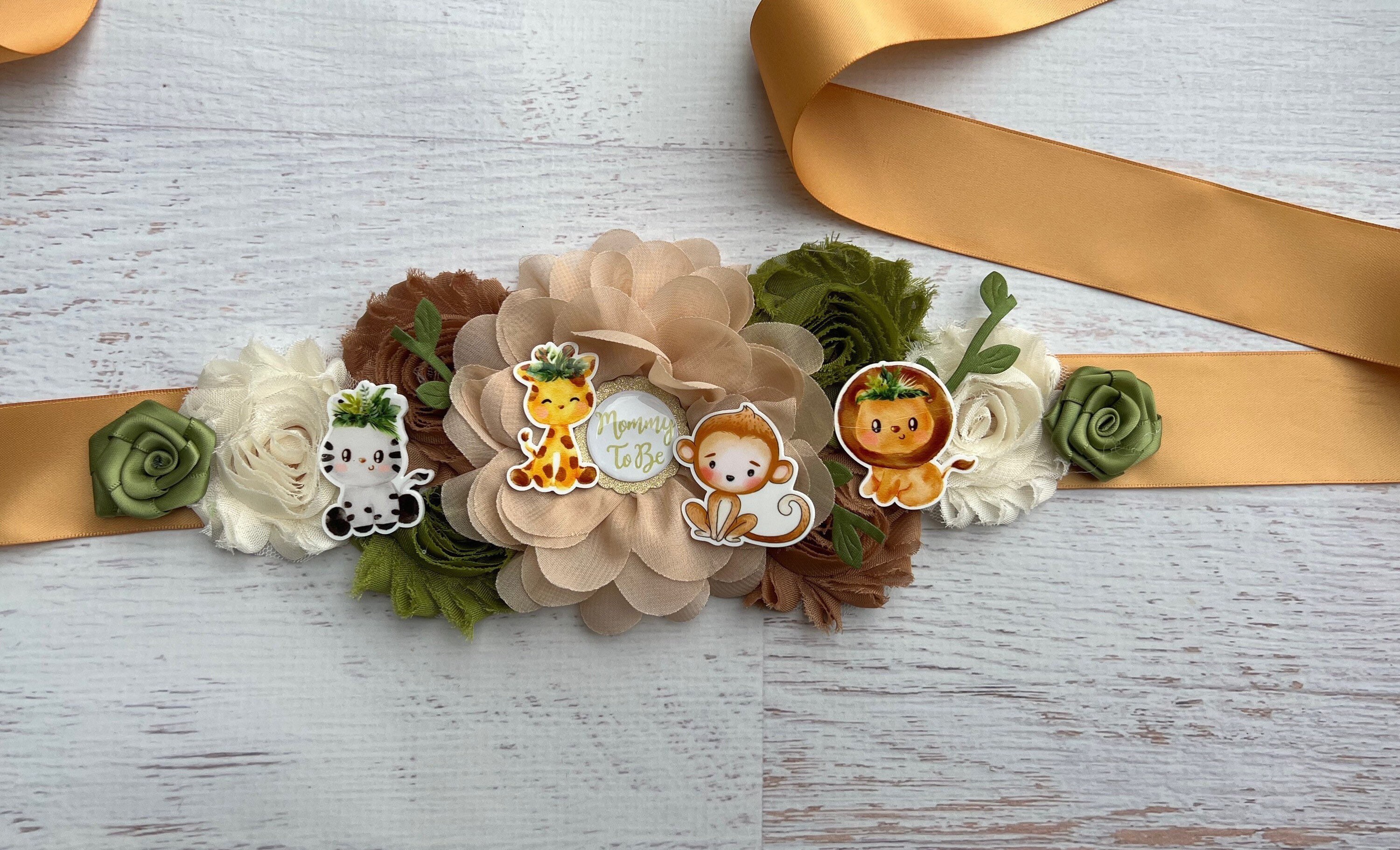 Safari Baby Shower Sash Safari Maternity sash Safari Baby Etsy México