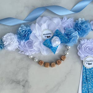 Cielito Lindo Baby Shower Sash Baby Shower Pins Mexican Fiesta Maternity Sash Mi Cielito Badges Cielito Lindo Baby Shower Boy Papel Picado