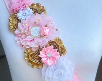 Mommy to be  mommy to be sash for baby shower, Baby Shower Sash for Gril, pink sash - 'Mommy to Be' Sash With Beautiful PINK Ribbon and Black